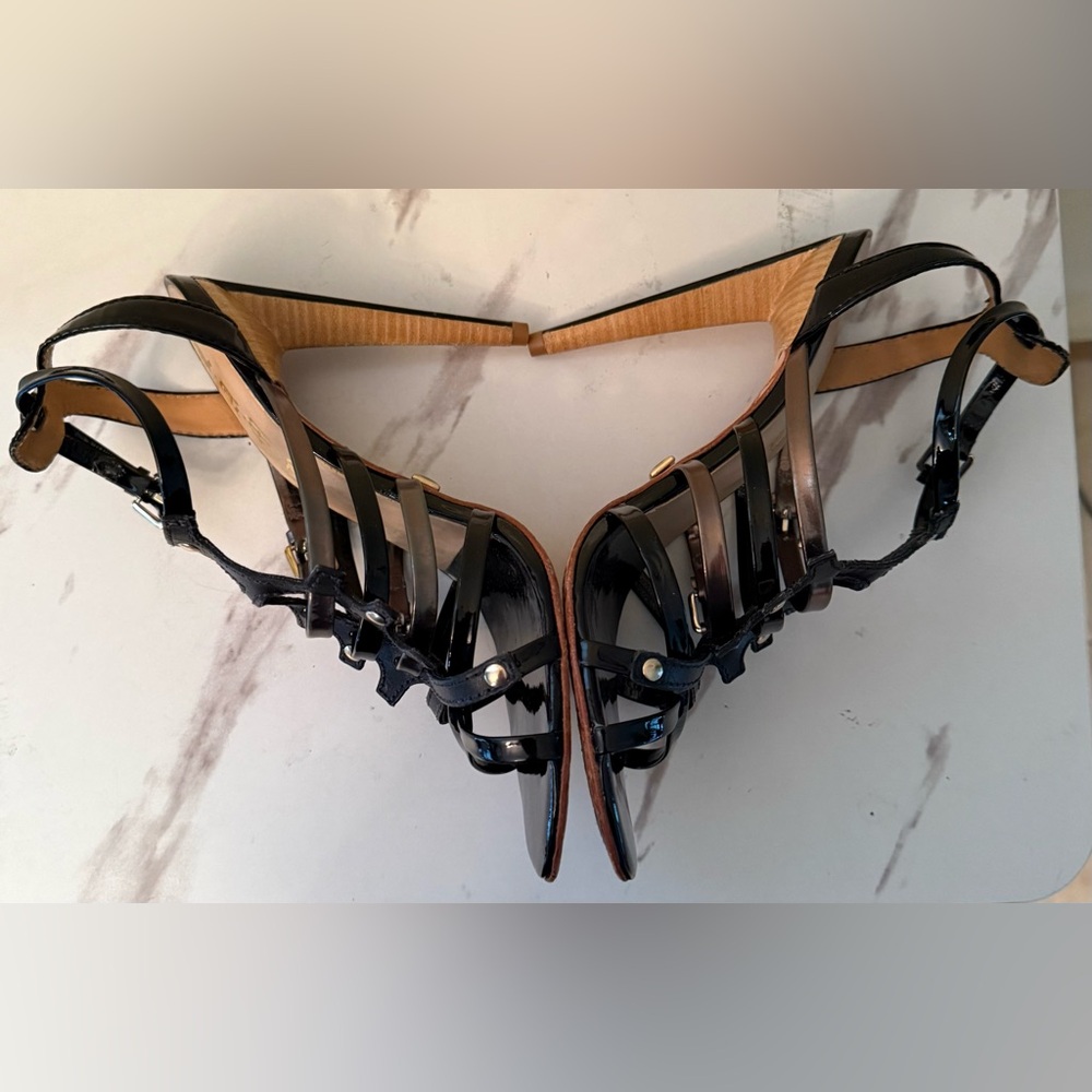Lamb Black Cage Stilettos, EUC, Size 7-1/2 - Picture 4 of 12
